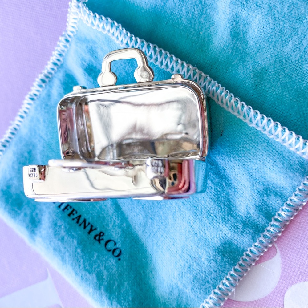 Tiffany & Co. Sterling Silver Travel Luggage Suitcase Pill or Trinket Box - Picture 10 of 11